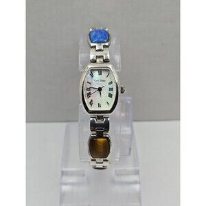 Gem Time Sterling Silver Quartz Gemstone Bracelet Watch Lapis New Battery 925